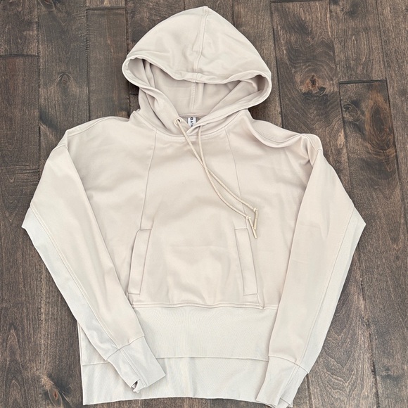 Athleta Tops - Athleta Light Beige Hoodie Sweatshirt